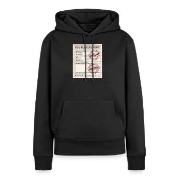 Antrag auf Kaffeepause - Frauen Premium Bio Hoodie - Schwarz - Vorne - Julia (174cm)