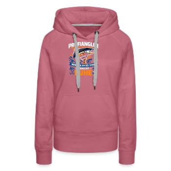 Profiangler Ruhe am See - Frauen Premium Bio Hoodie - Malve - Vorne - Isabella (175cm)