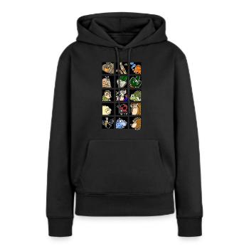 Cartoon Panel Layout - Frauen Premium Bio Hoodie - Schwarz - Vorne - Julia (174cm)