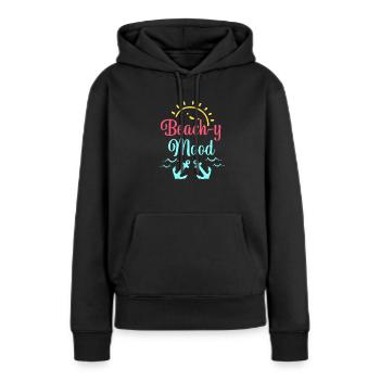 Croisière Croisière - Sweat à capuche Premium bio Femme - noir - Devant - Julia (174cm)