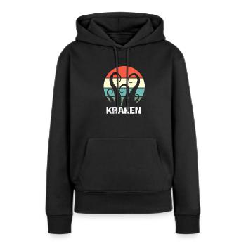Pieuvre Pieuvre Pieuvre Pieuvre - Sweat à capuche Premium bio Femme - noir - Devant - Julia (174cm)