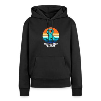 Lebensmittel Allergie - Frauen Premium Bio Hoodie - Schwarz - Vorne - Julia (174cm)