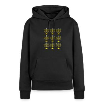 Hanukkah Chanukkah Hanukah - Frauen Premium Bio Hoodie - Schwarz - Vorne - Julia (174cm)