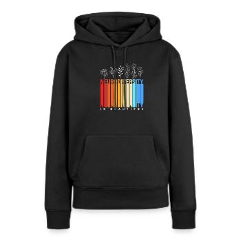 Autismus Gehirn Autist Asperger Neurodiversity - Frauen Premium Bio Hoodie - Schwarz - Vorne - Julia (174cm)