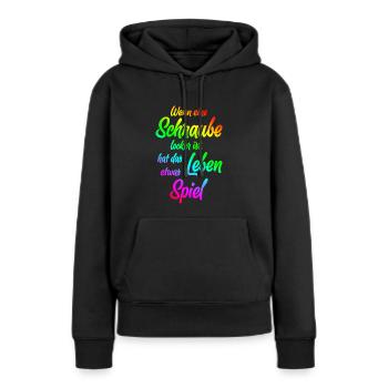 Wenn eine Schraube locker ist, ... - Frauen Premium Bio Hoodie - Schwarz - Vorne - Julia (174cm)