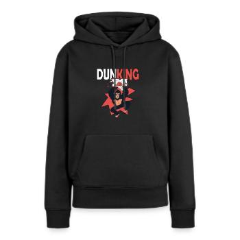 Basketball Dunking Gorilla Affe Korbleger - Frauen Premium Bio Hoodie - Schwarz - Vorne - Julia (174cm)