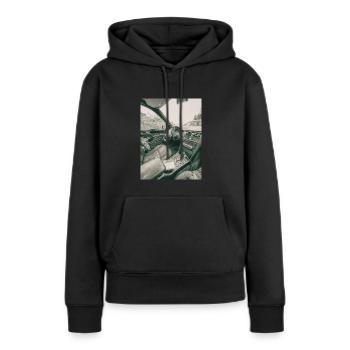 Vintage Car Interior Noir - Frauen Premium Bio Hoodie - Schwarz - Vorne - Julia (174cm)