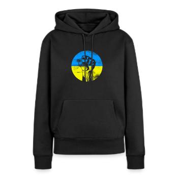 Ukraine - Women’s Premium Organic Hoodie - black - Front - Julia (174cm)