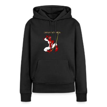 Elsässer Sauerkrautmann - Frauen Premium Bio Hoodie - Schwarz - Vorne - Julia (174cm)