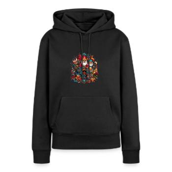Russische Tradition Weihnachten - Frauen Premium Bio Hoodie - Schwarz - Vorne - Julia (174cm)