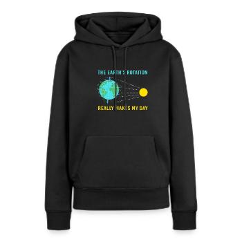 Earth Day - Frauen Premium Bio Hoodie - Schwarz - Vorne - Julia (174cm)