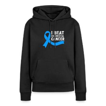Darm Krebs Dickdarm - Frauen Premium Bio Hoodie - Schwarz - Vorne - Julia (174cm)