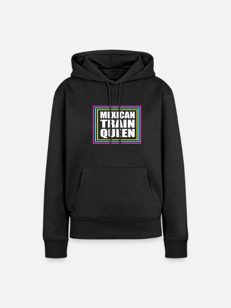 Domino Mexican Train - Frauen Premium Bio Hoodie - Schwarz