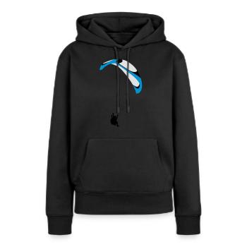 Paragliding Acro - Sweat à capuche Premium bio Femme - noir - Devant - Julia (174cm)