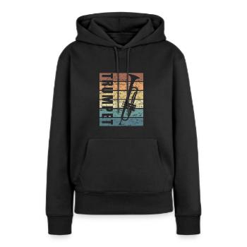 Trompete Blasmusik Blasmusik Trompetenspieler - Frauen Premium Bio Hoodie - Schwarz - Vorne - Julia (174cm)