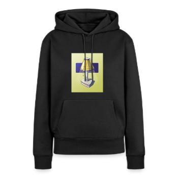 Industriedesign-Lampe - Frauen Premium Bio Hoodie - Schwarz - Vorne - Julia (174cm)