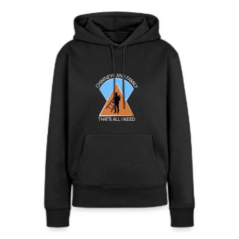 Ramoneur ramoneur - Sweat à capuche Premium bio Femme - noir - Devant - Julia (174cm)