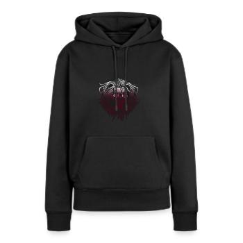 Qatar - Sweat à capuche Premium bio Femme - noir - Devant - Julia (174cm)