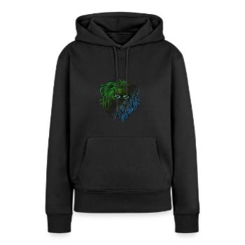 Tanzanie - Sweat à capuche Premium bio Femme - noir - Devant - Julia (174cm)