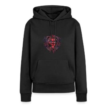 Großbritannien - Frauen Premium Bio Hoodie - Schwarz - Vorne - Julia (174cm)