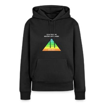 Schwäbische Bedürfnispyramide - Meine Ruhe Lustig - Frauen Premium Bio Hoodie - Schwarz - Vorne - Julia (174cm)