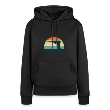 Craftsman Drill Sunset Foreuse à faire soi-même - Sweat à capuche Premium bio Femme - noir - Devant - Julia (174cm)