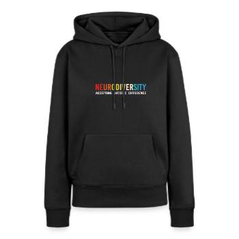 Neurodiversity Autismus Gehirn ADHS Asperger - Frauen Premium Bio Hoodie - Schwarz - Vorne - Julia (174cm)