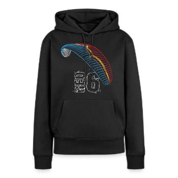 Geo 6 Parapente à l’ozone - Sweat à capuche Premium bio Femme - noir - Devant - Julia (174cm)