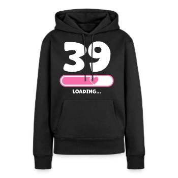39 years birthday Congratulations Congratulations - Women’s Premium Organic Hoodie - black - Front - Julia (174cm)
