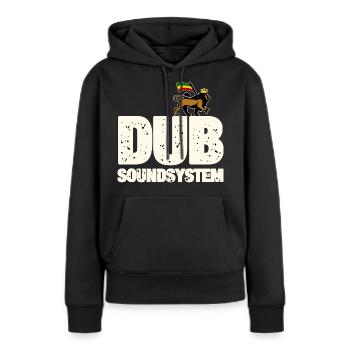 Système de sonorisation dub - Sweat à capuche Premium bio Femme - noir - Devant - Julia (174cm)