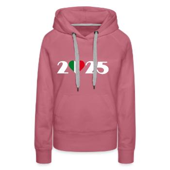 I love Italien 2025, Urlaub in Italien 2025 - Frauen Premium Bio Hoodie - Malve - Vorne - Isabella (175cm)