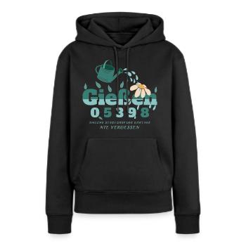 Giessen, Hesse - Sweat à capuche Premium bio Femme - noir - Devant - Julia (174cm)