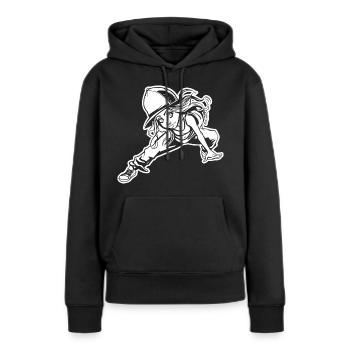 Breakdancer - Sweat à capuche Premium bio Femme - noir - Devant - Julia (174cm)