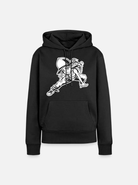Breakdancerin - Frauen Premium Bio Hoodie - Schwarz