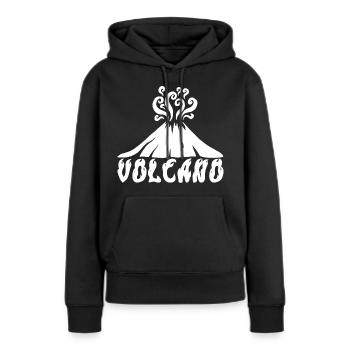 Weißer Vulkan - Frauen Premium Bio Hoodie - Schwarz - Vorne - Julia (174cm)