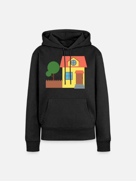 Haus - Frauen Premium Bio Hoodie - Schwarz