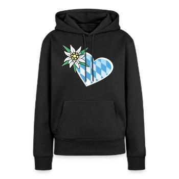 Amour de la Bavière - Sweat à capuche Premium bio Femme - noir - Devant - Julia (174cm)