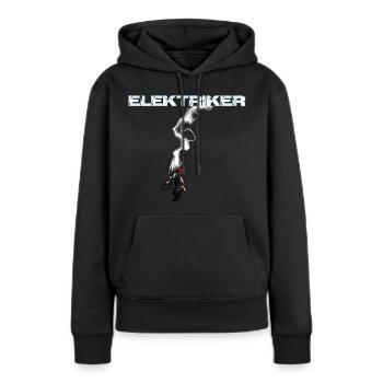 Elektriker - Frauen Premium Bio Hoodie - Schwarz - Vorne - Julia (174cm)
