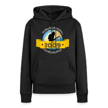 16. Geburtstag Rocking this planet since 08/2009 - Frauen Premium Bio Hoodie - Schwarz - Vorne - Julia (174cm)