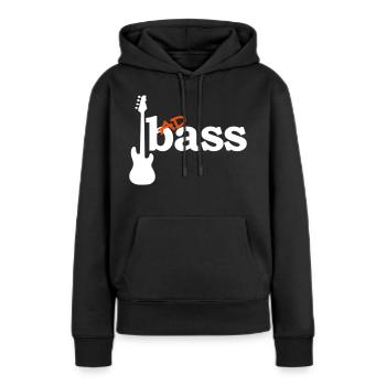 Bass badass - Sweat à capuche Premium bio Femme - noir - Devant - Julia (174cm)