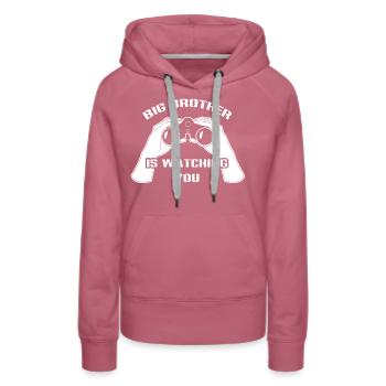 big brother - Frauen Premium Bio Hoodie - Malve - Vorne - Isabella (175cm)