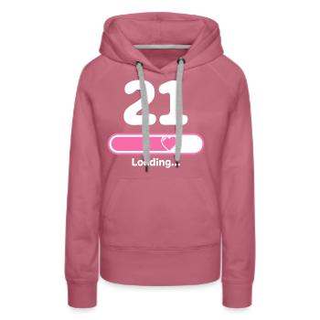 21 Years Birthday Happy Birthday Greetings - Women’s Premium Organic Hoodie - mauve - Front - Isabella (175cm)