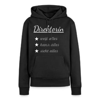 Direktorin Oberschule Schulleitung Geschenk Idee - Frauen Premium Bio Hoodie - Schwarz - Vorne - Julia (174cm)