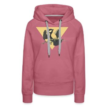 Meise - Frauen Premium Bio Hoodie - Malve - Vorne - Isabella (175cm)