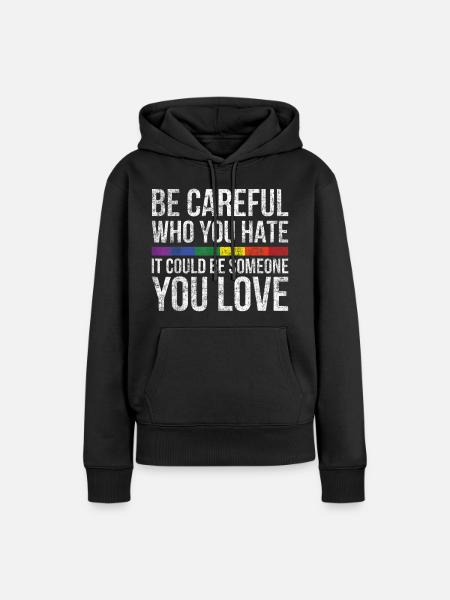 Liebe Gender LGBTQ Regenbogen Gleichberechtigung - Frauen Premium Bio Hoodie - Schwarz