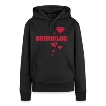 Gift idea Brunhilde - Women’s Premium Organic Hoodie - black - Front - Julia (174cm)