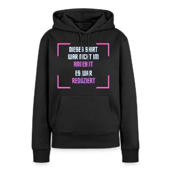 Nicht im Angebot - Frauen Premium Bio Hoodie - Schwarz - Vorne - Julia (174cm)