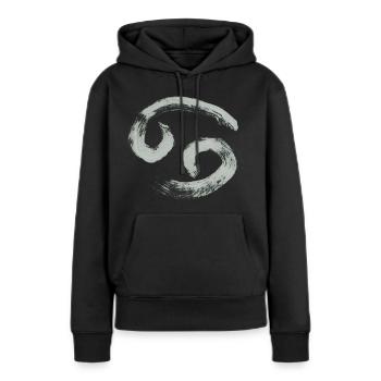 Sternzeichen Krebs - Frauen Premium Bio Hoodie - Schwarz - Vorne - Julia (174cm)