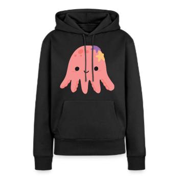 Pieuvre - Sweat à capuche Premium bio Femme - noir - Devant - Julia (174cm)