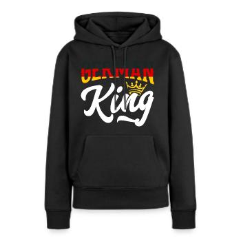 German King Germany German Flag - Frauen Premium Bio Hoodie - Schwarz - Vorne - Julia (174cm)